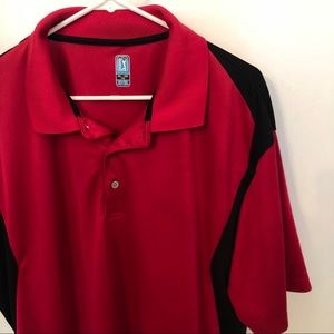 PGA Tour golf polo shirt size XXL cranberry color